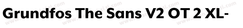 Grundfos The Sans V2 OT 2 XL字体转换